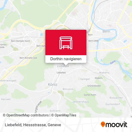 Liebefeld, Hessstrasse Karte