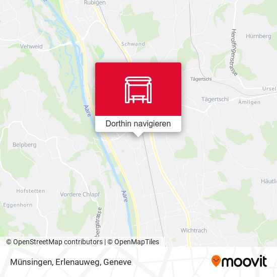 Münsingen, Erlenauweg Karte