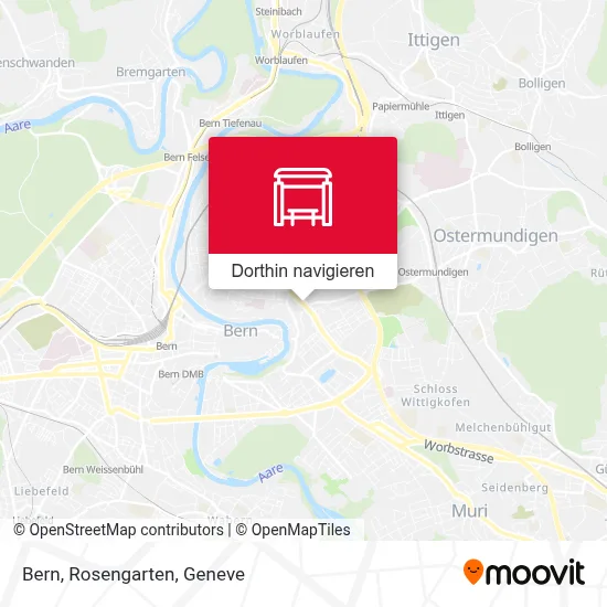 Bern, Rosengarten Karte