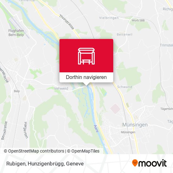 Rubigen, Hunzigenbrügg Karte