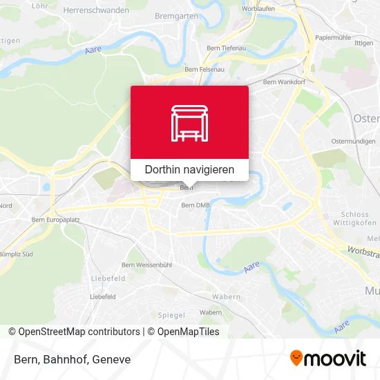 Bern, Bahnhof Karte