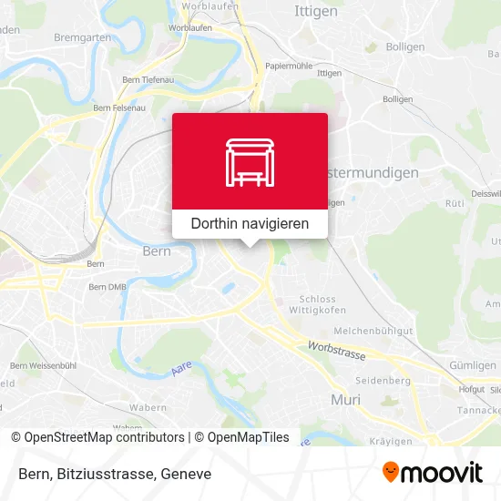 Bern, Bitziusstrasse Karte