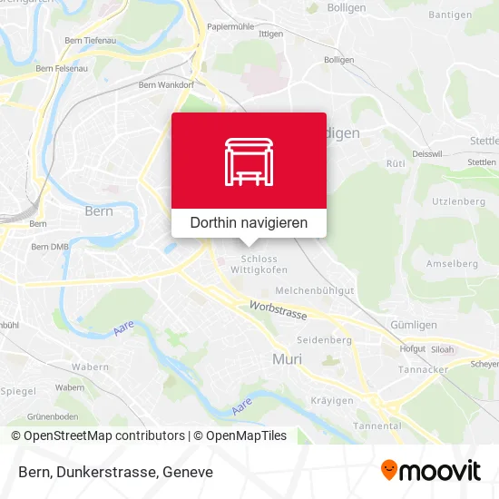 Bern, Dunkerstrasse Karte