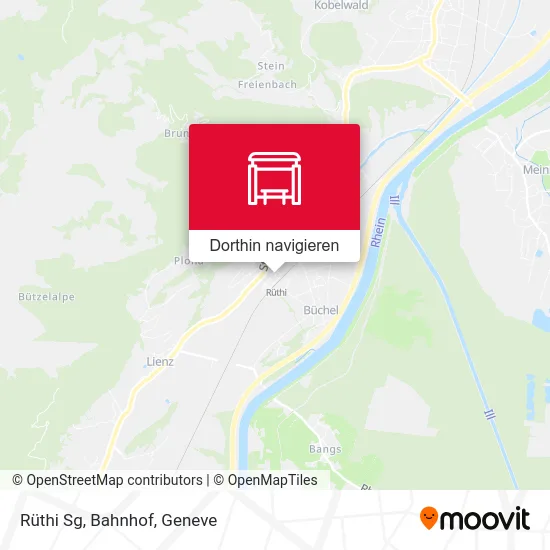 Rüthi Sg, Bahnhof Karte