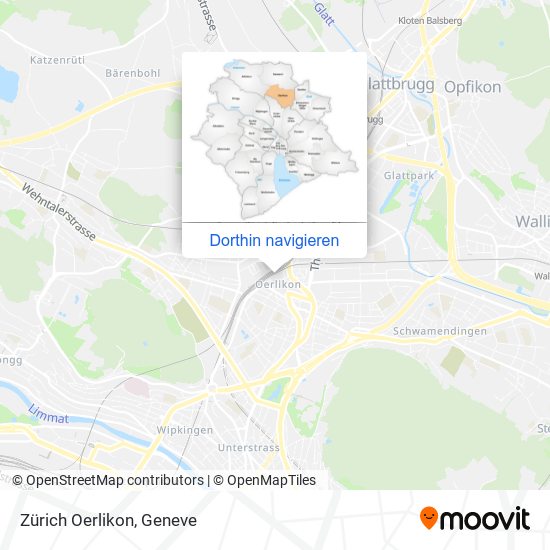 Zürich Oerlikon Karte