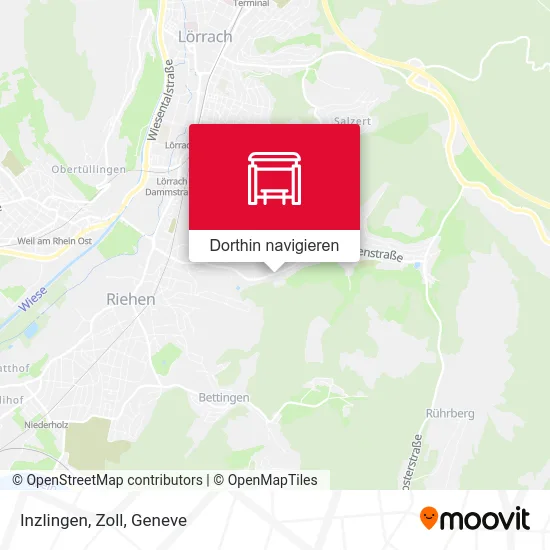 Inzlingen, Zoll Karte