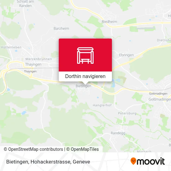 Bietingen, Hohackerstrasse Karte
