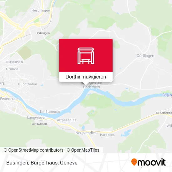 Büsingen, Bürgerhaus Karte