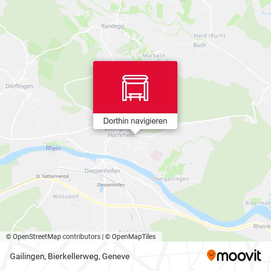Gailingen, Bierkellerweg Karte