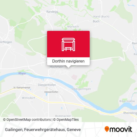 Gailingen, Feuerwehrgerätehaus Karte