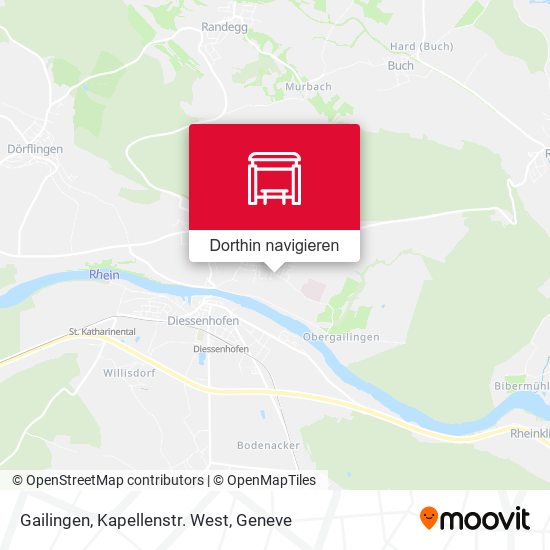 Gailingen, Kapellenstr. West Karte