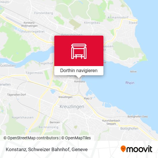 Konstanz, Schweizer Bahnhof Karte
