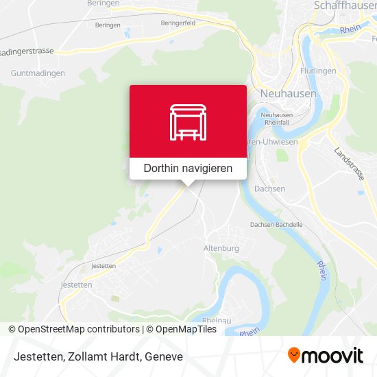 Jestetten, Zollamt Hardt Karte