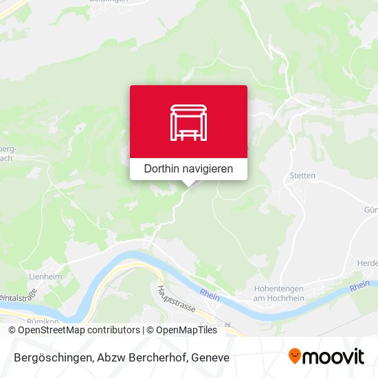Bergöschingen, Abzw Bercherhof Karte