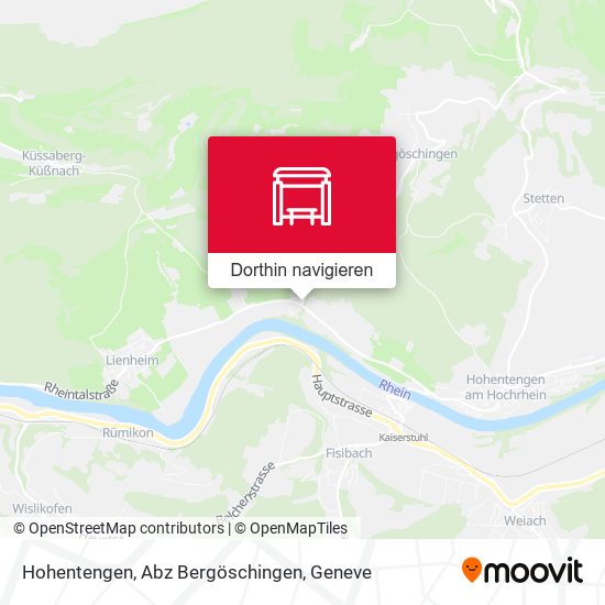 Hohentengen, Abz Bergöschingen Karte