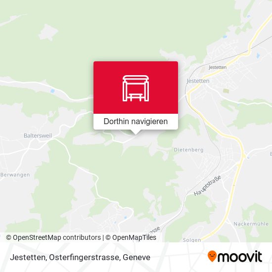 Jestetten, Osterfingerstrasse Karte