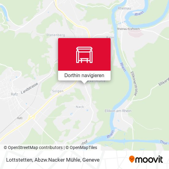Lottstetten, Abzw.Nacker Mühle Karte