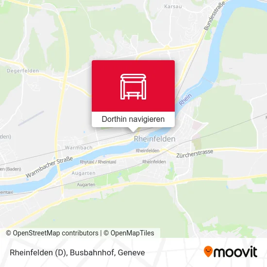 Rheinfelden (D), Busbahnhof Karte