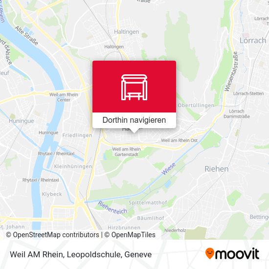 Weil AM Rhein, Leopoldschule Karte
