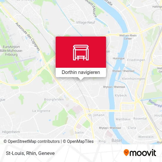 St-Louis, Rhin Karte
