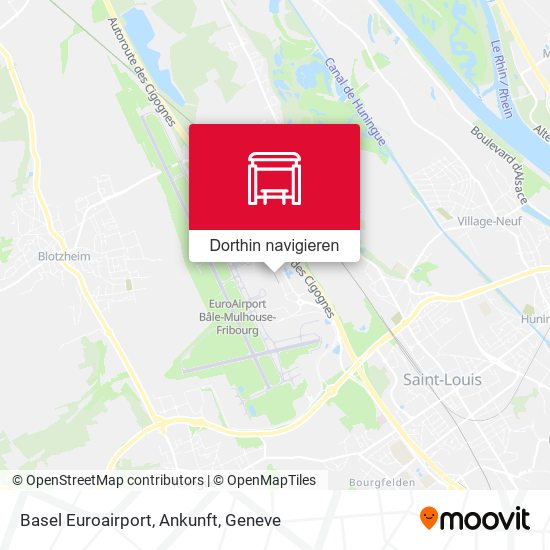 Basel Euroairport, Ankunft Karte