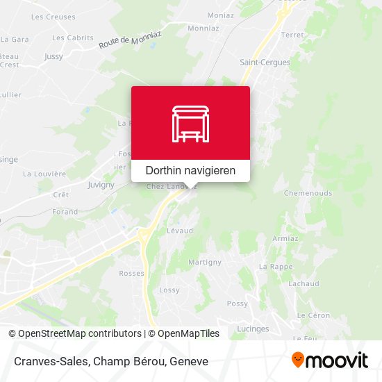 Cranves-Sales, Champ Bérou Karte