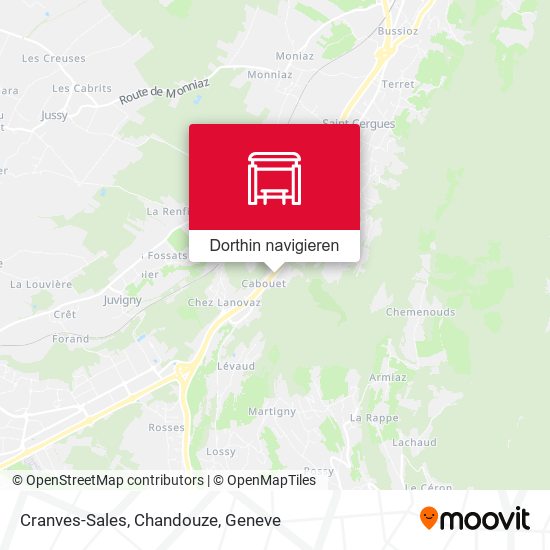 Cranves-Sales, Chandouze Karte