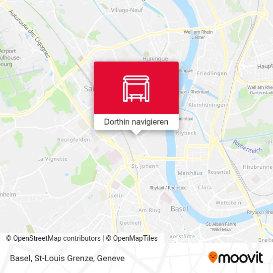 Basel, St-Louis Grenze Karte