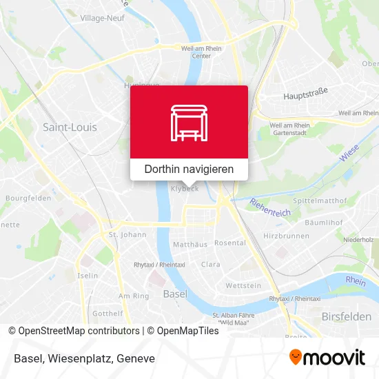 Basel, Wiesenplatz Karte