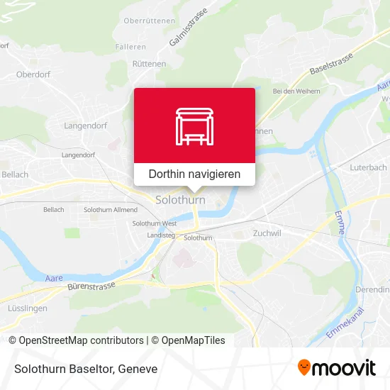 Solothurn Baseltor Karte