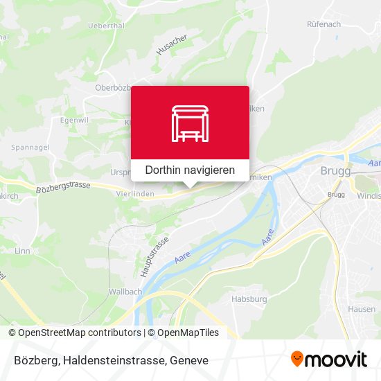 Bözberg, Haldensteinstrasse Karte