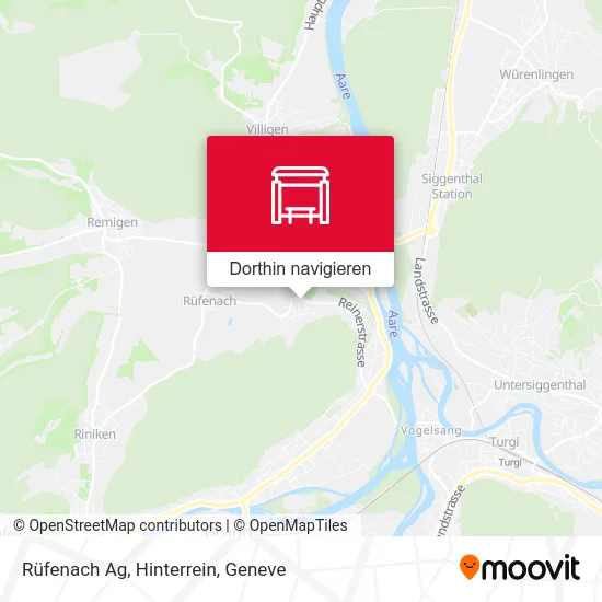 Rüfenach Ag, Hinterrein Karte