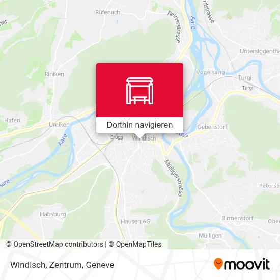Windisch, Zentrum Karte