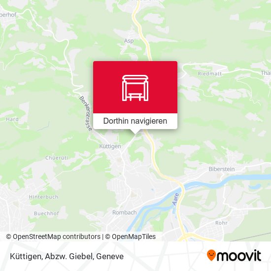 Küttigen, Abzw. Giebel Karte
