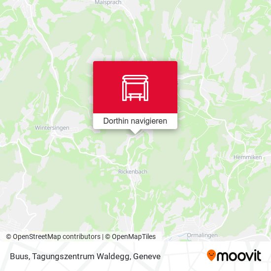 Buus, Tagungszentrum Waldegg Karte