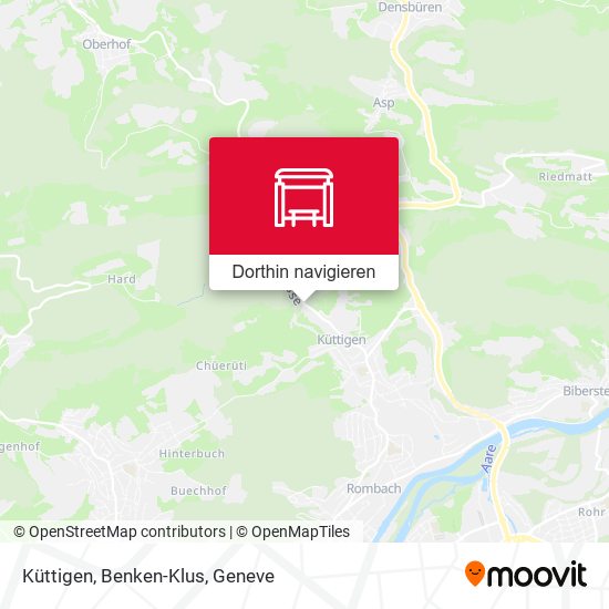 Küttigen, Benken-Klus Karte