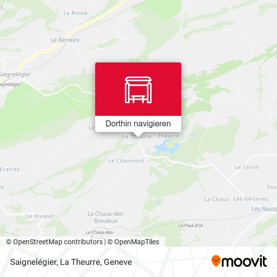 Saignelégier, La Theurre Karte