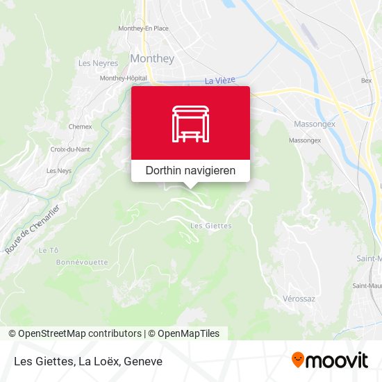 Les Giettes, La Loëx Karte