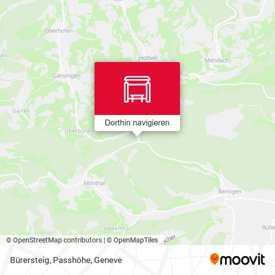 Bürersteig, Passhöhe Karte