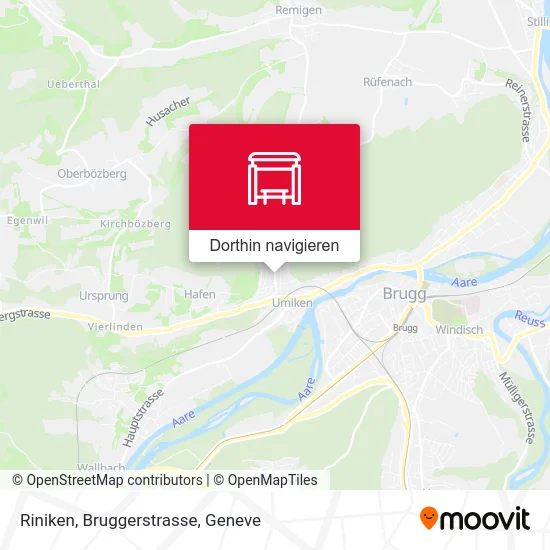 Riniken, Bruggerstrasse Karte