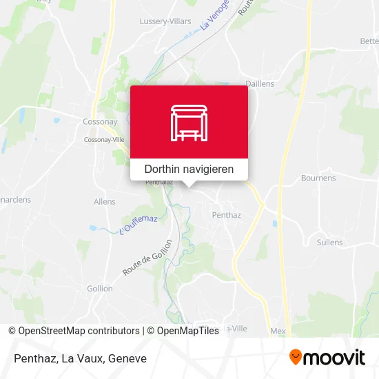 Penthaz, La Vaux Karte