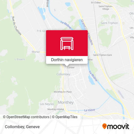 Collombey Karte