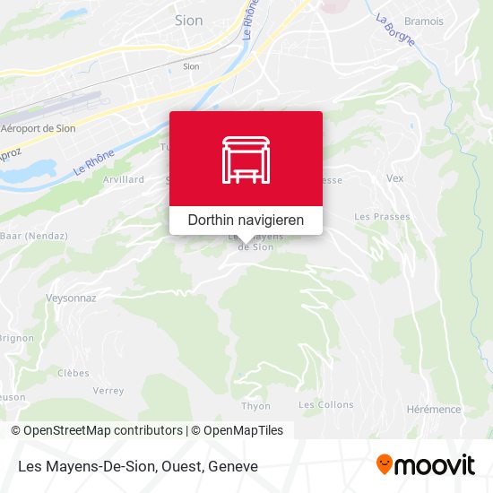 Les Mayens-De-Sion, Ouest Karte