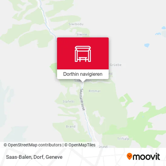 Saas-Balen, Dorf Karte