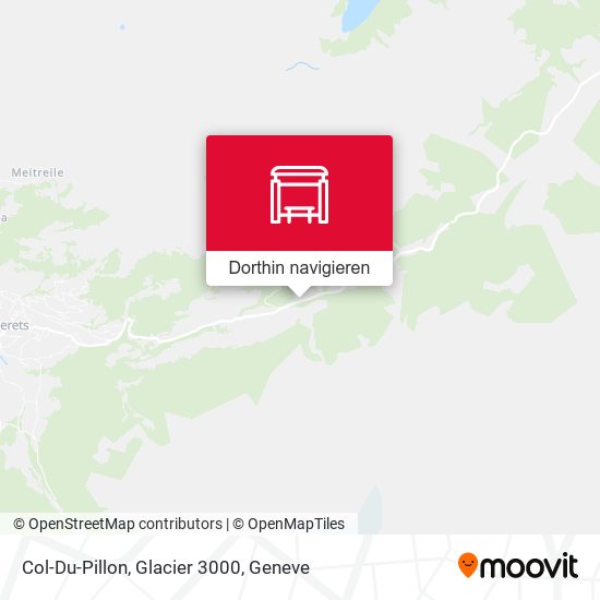 Col-Du-Pillon, Glacier 3000 Karte