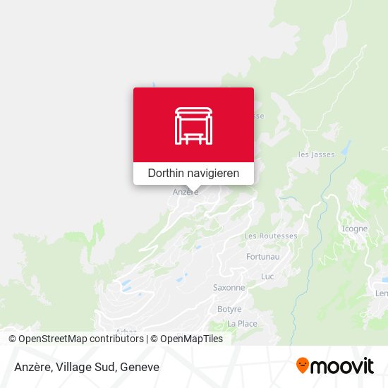 Anzère, Village Sud Karte