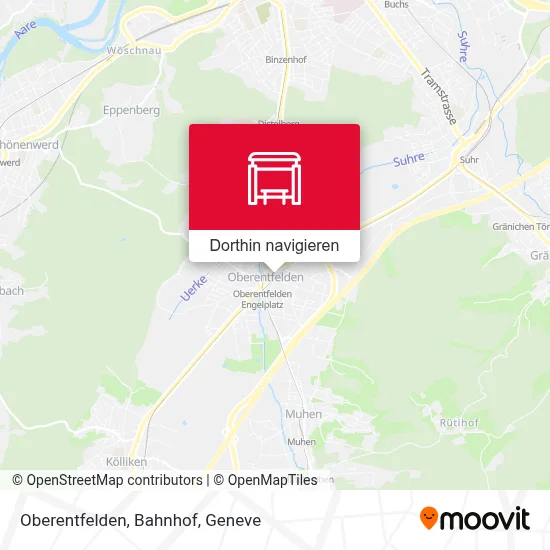 Oberentfelden, Bahnhof Karte