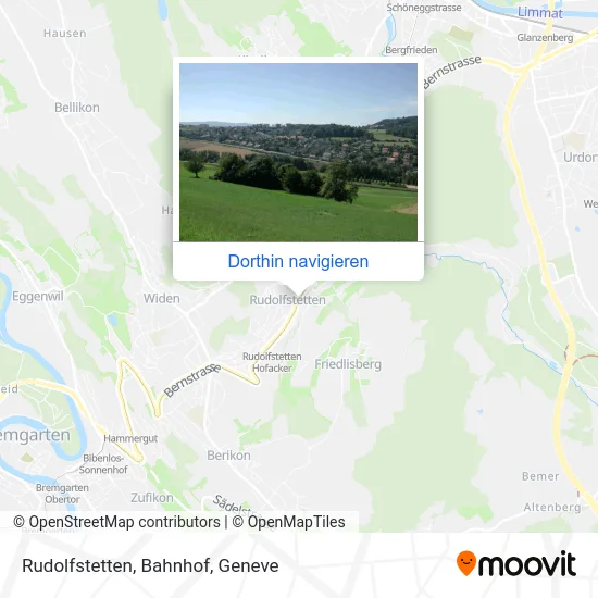 Rudolfstetten, Bahnhof Karte