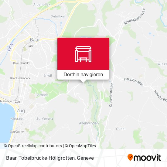 Baar, Tobelbrücke-Höllgrotten Karte