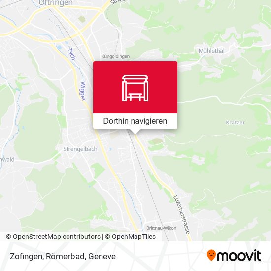 Zofingen, Römerbad Karte